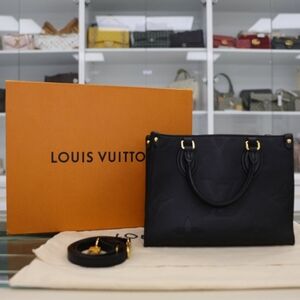 Louis Vuitton OnTheGo PM Monogram Empreinte Leather Bag In Black